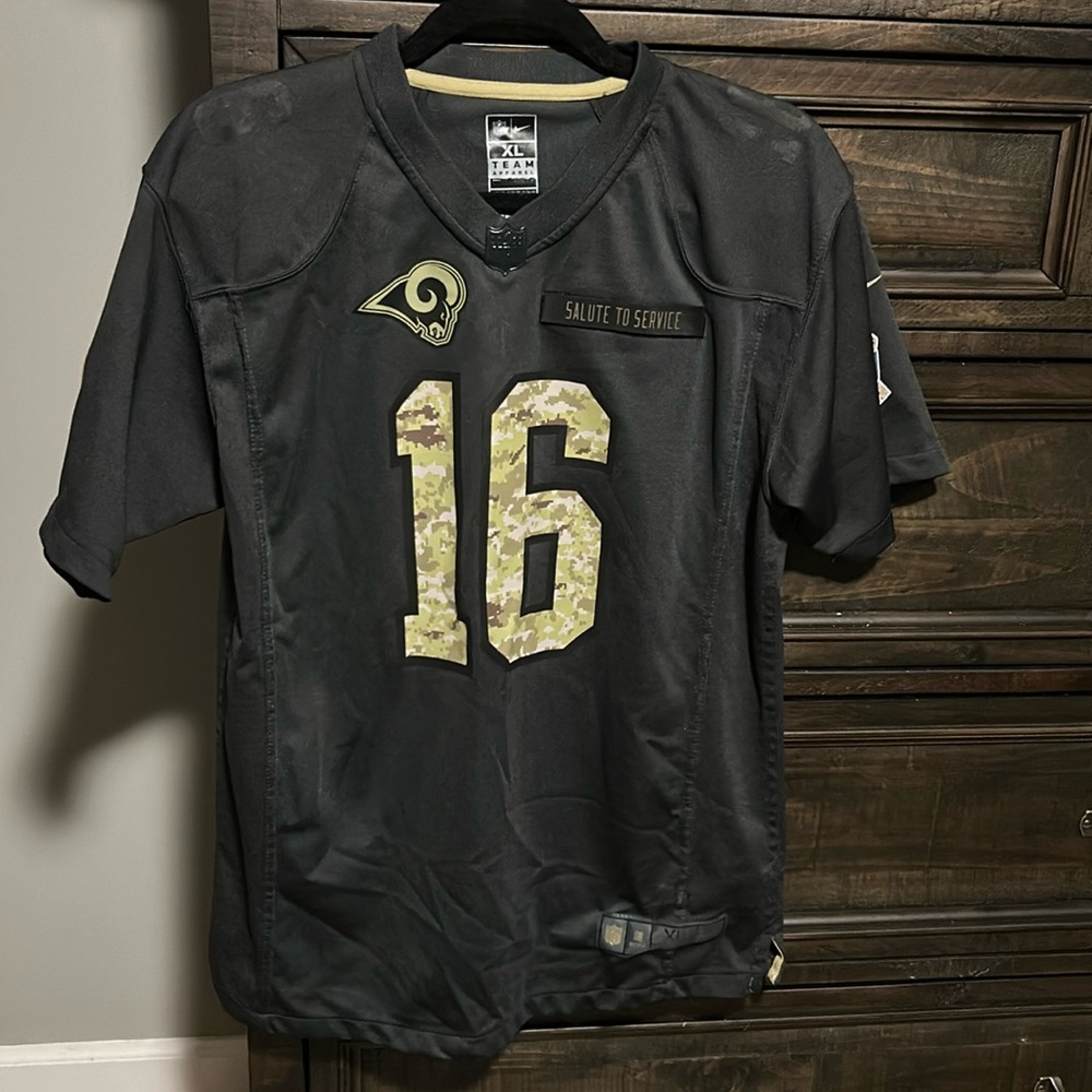 #16 Goff Rams salute to service Jersey